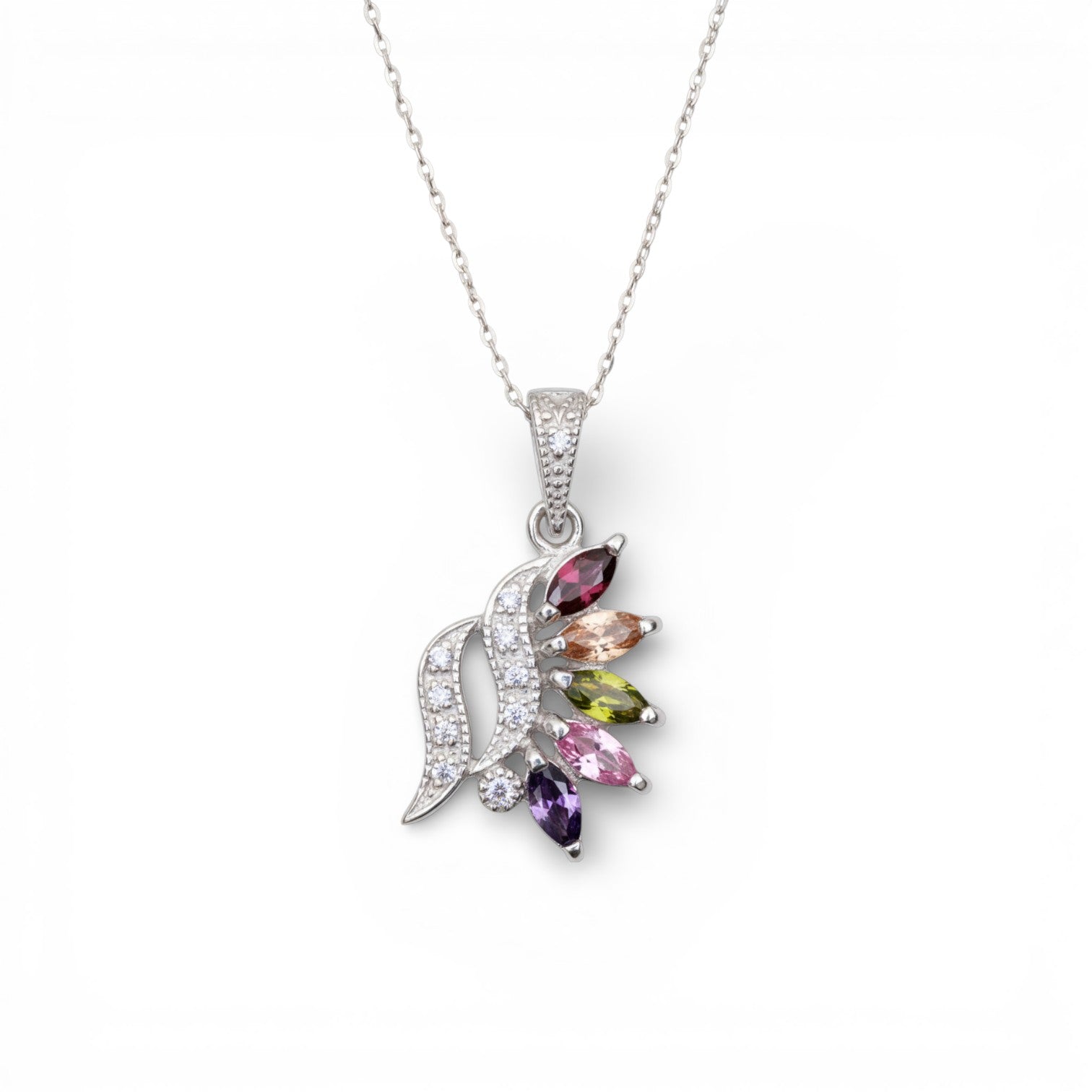 Laurel Multi-Stone Pendant