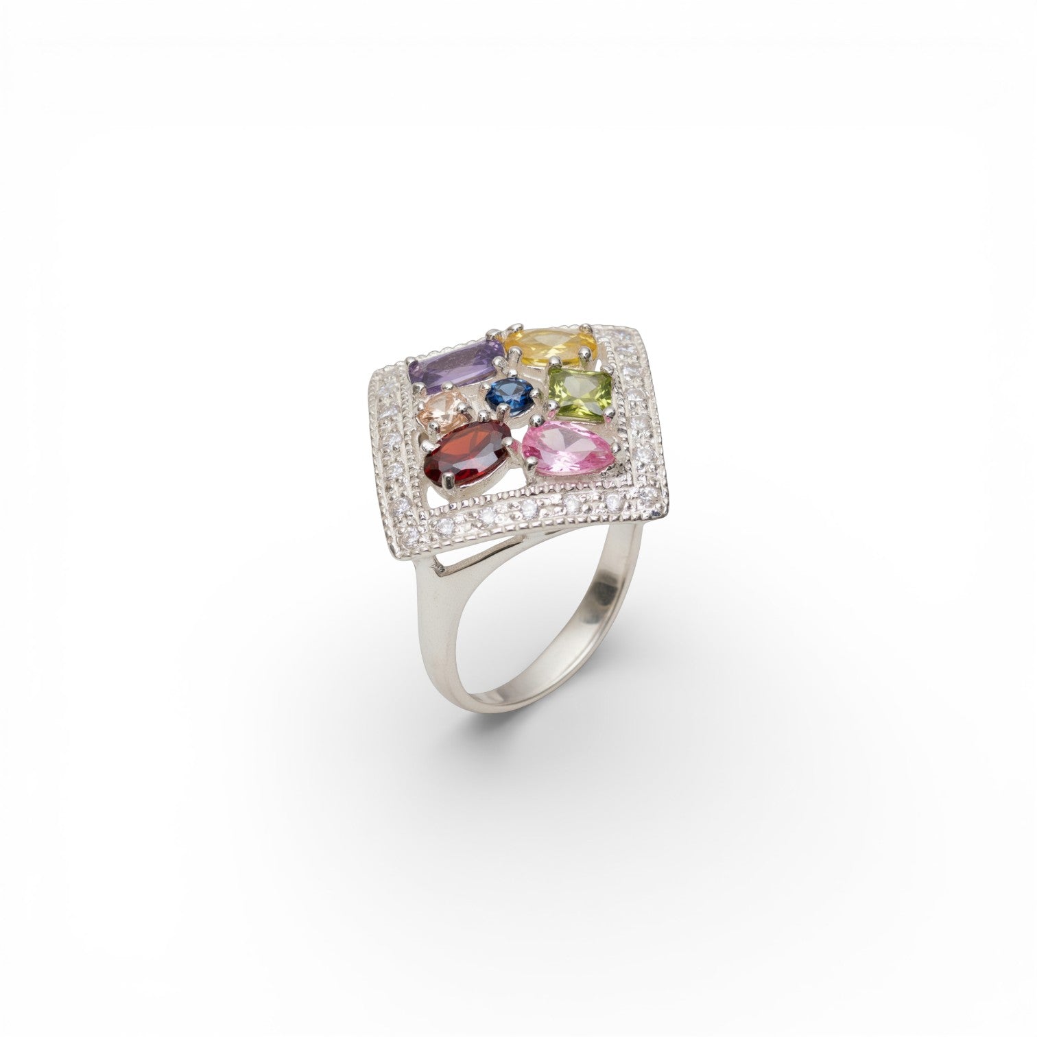 Mosaic Multi-Stone Ring