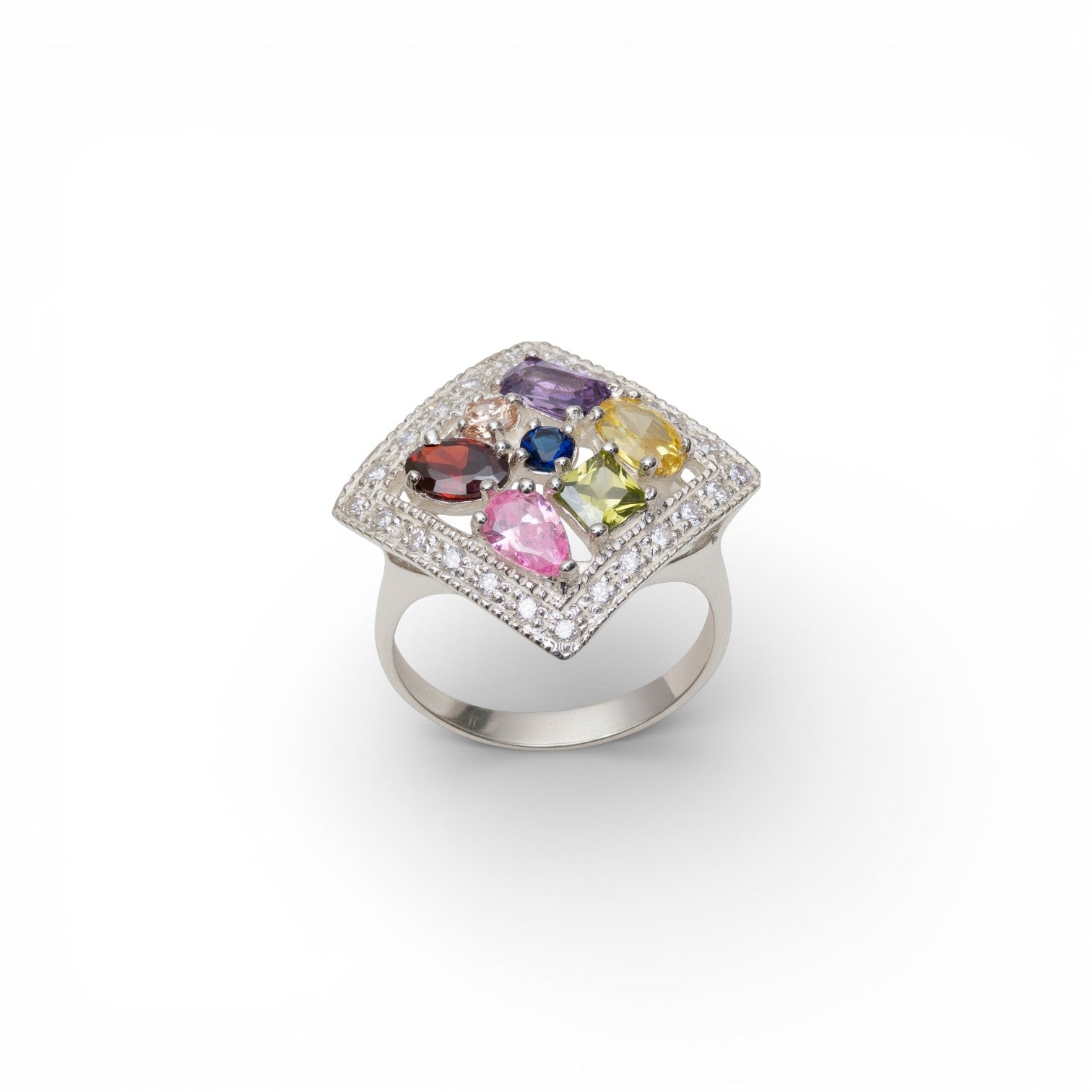 Mosaic Multi-Stone Ring