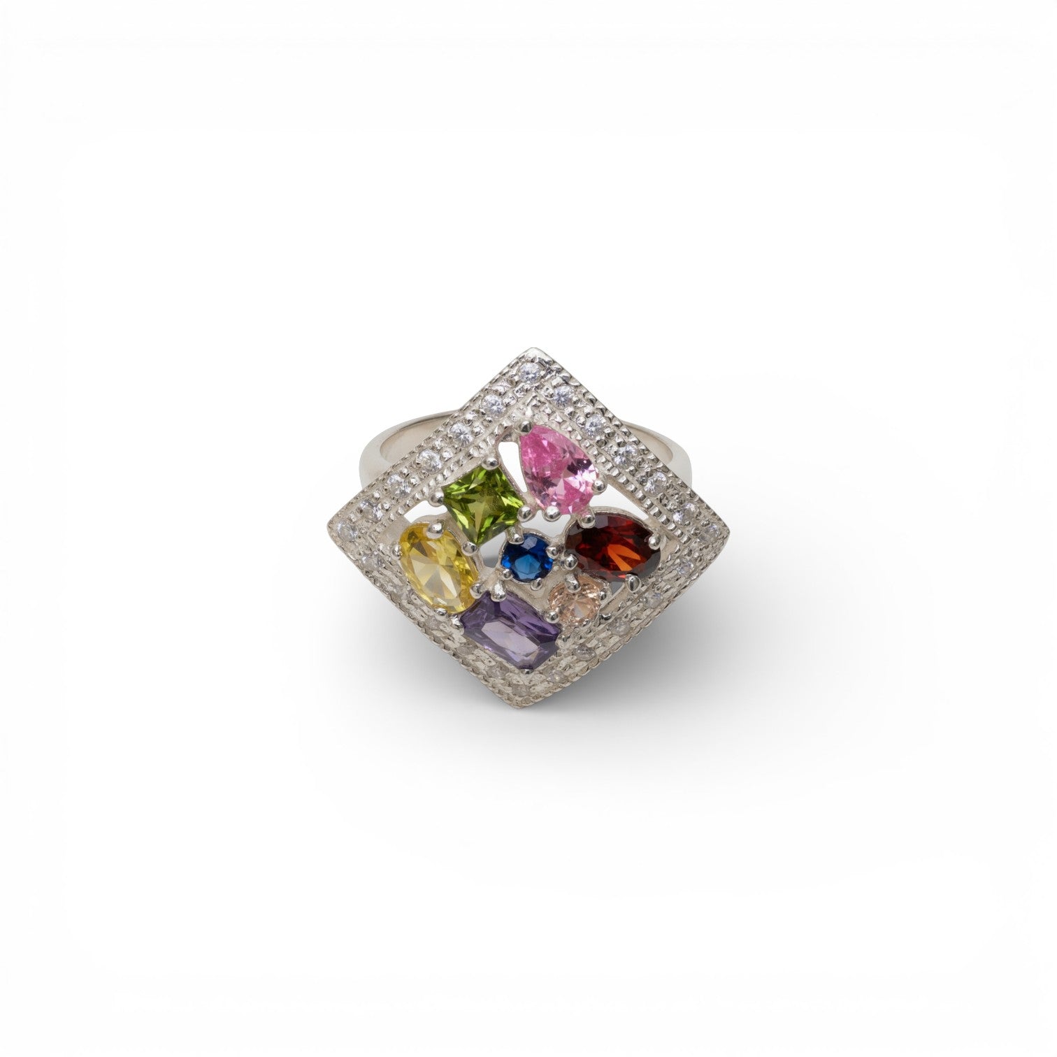Mosaic Multi-Stone Ring